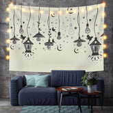 Lofaris Moon Family Still Life Black And White Custom Tapestry